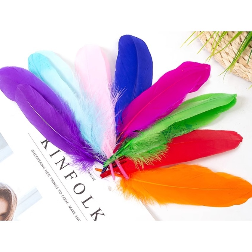 彩色羽毛素材(100支)-細節圖2