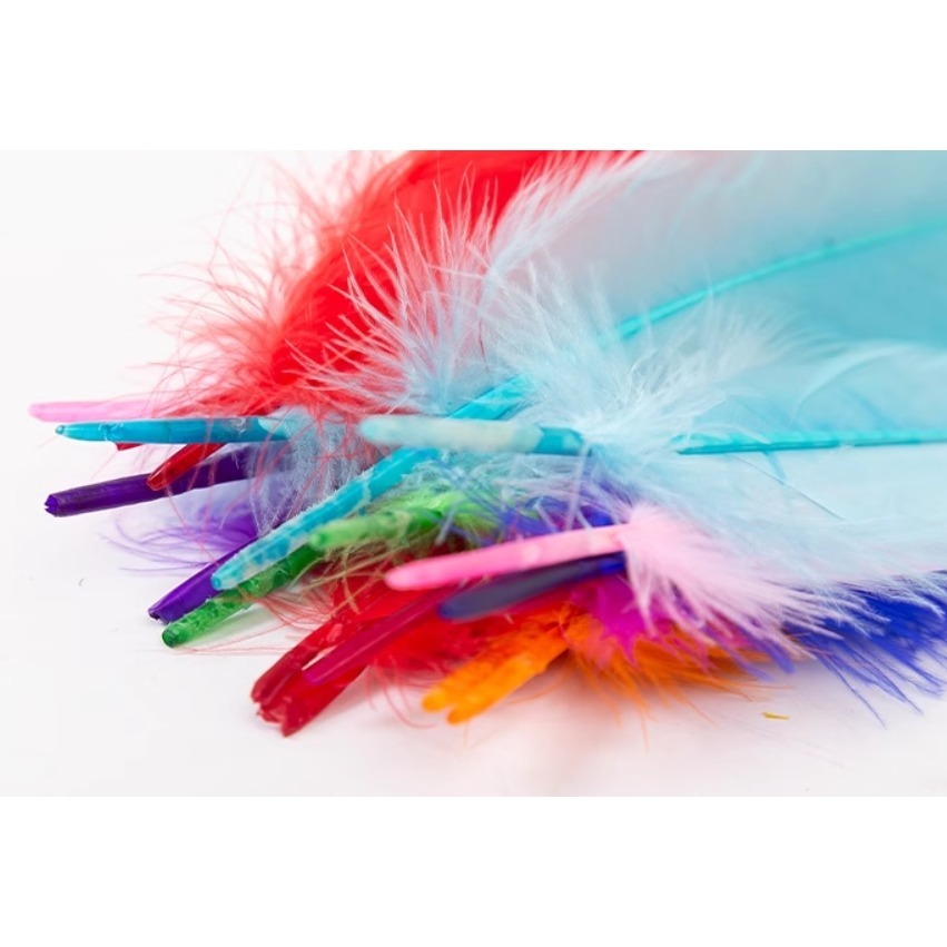 彩色羽毛素材(100支)-細節圖3