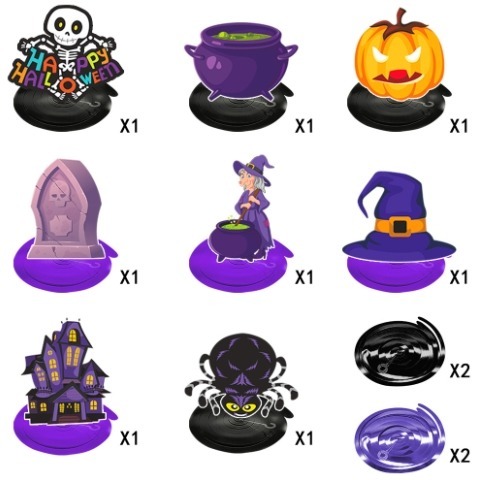 萬聖節螺旋空中吊飾組-細節圖2