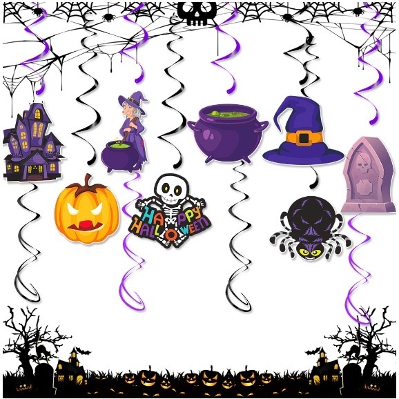 萬聖節螺旋空中吊飾組-細節圖6