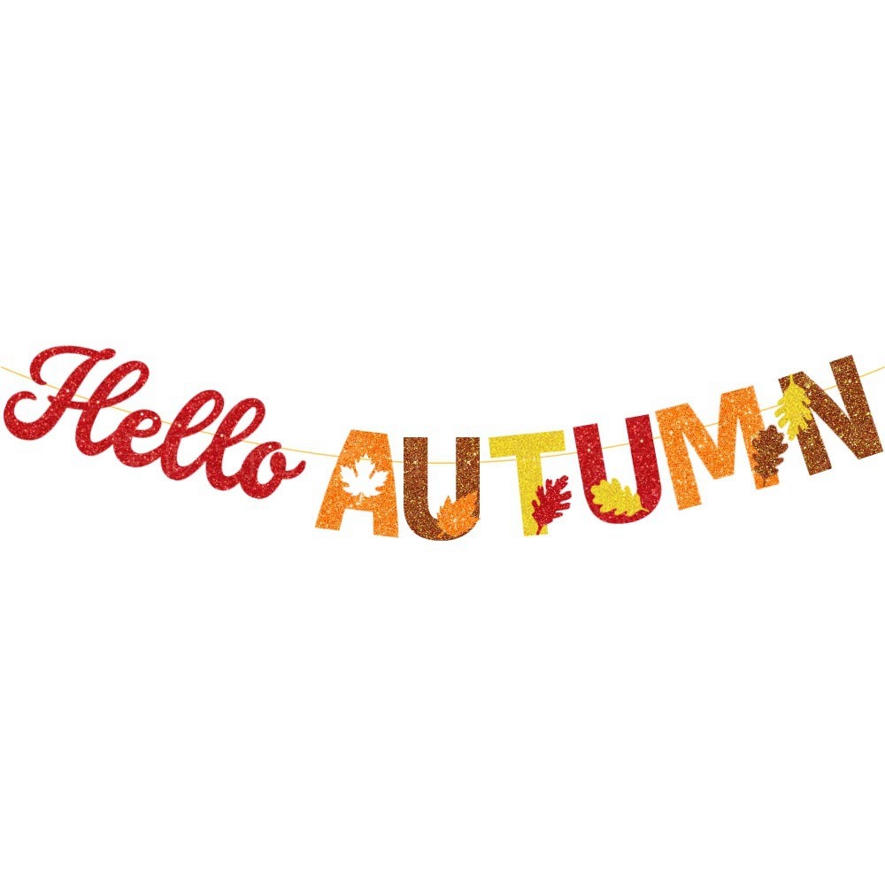 感恩節秋天HELLO AUTUMN字母掛旗-細節圖7