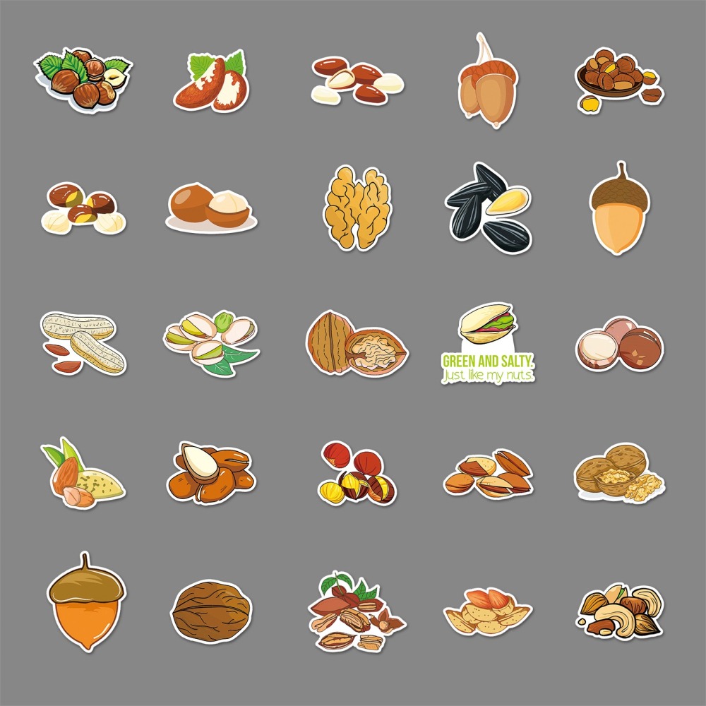 秋季感恩節堅果防水貼紙#647(50張)-細節圖4