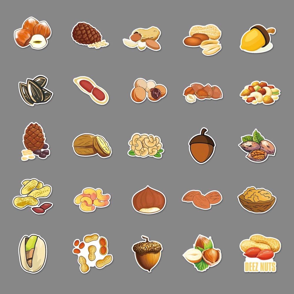 秋季感恩節堅果防水貼紙#647(50張)-細節圖5