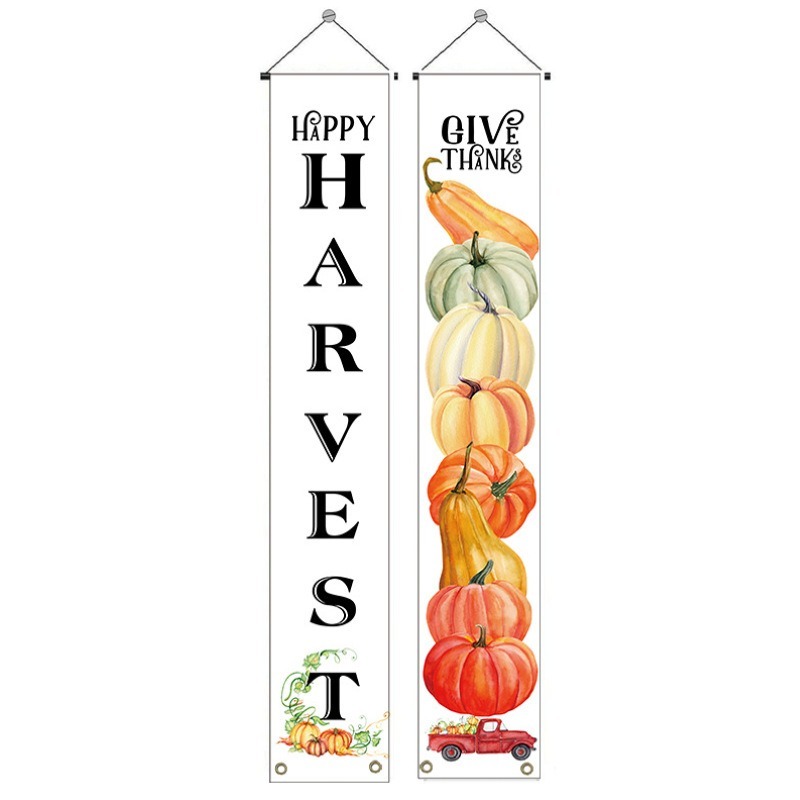 感恩節慶祝豐收直式掛旗南瓜款-細節圖6