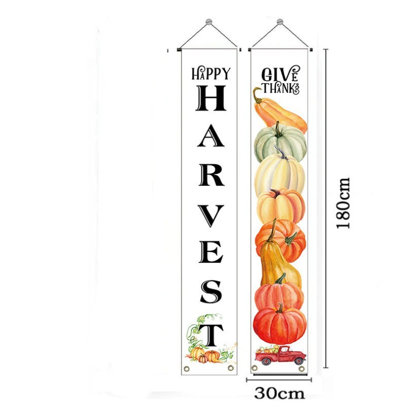 感恩節慶祝豐收直式掛旗南瓜款-細節圖7