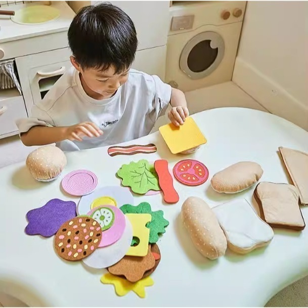 不織布漢堡三明治扮演遊戲組(現貨特價品)／⑤ 活動道具-細節圖2