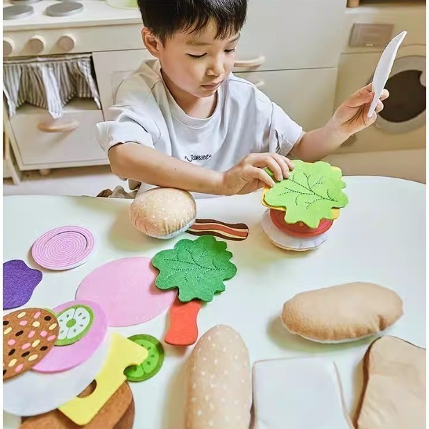 不織布漢堡三明治扮演遊戲組(現貨特價品)／⑤ 活動道具-細節圖3