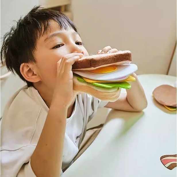 不織布漢堡三明治扮演遊戲組(現貨特價品)／⑤ 活動道具-細節圖4