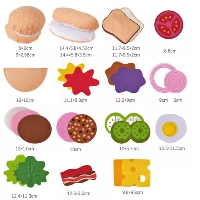 不織布漢堡三明治扮演遊戲組(現貨特價品)／⑤ 活動道具-細節圖5