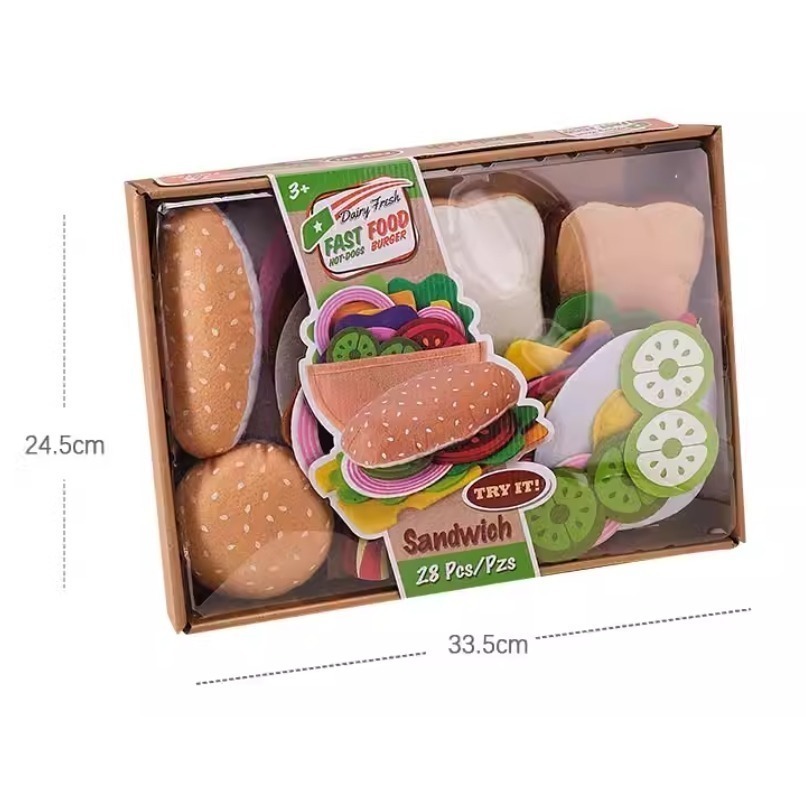 不織布漢堡三明治扮演遊戲組(現貨特價品)／⑤ 活動道具-細節圖6