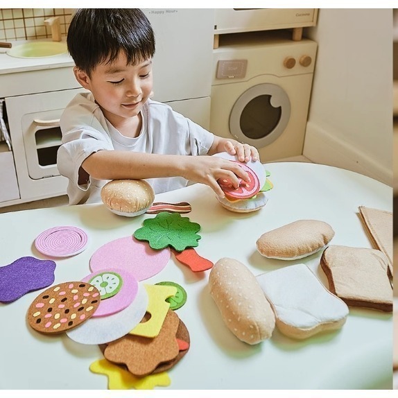 不織布漢堡三明治扮演遊戲組(現貨特價品)／⑤ 活動道具-細節圖8