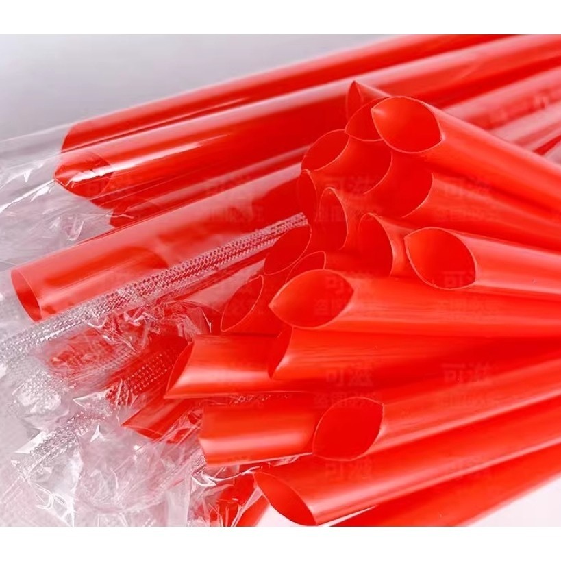 手作用大紅色粗吸管素材(100支)-細節圖4