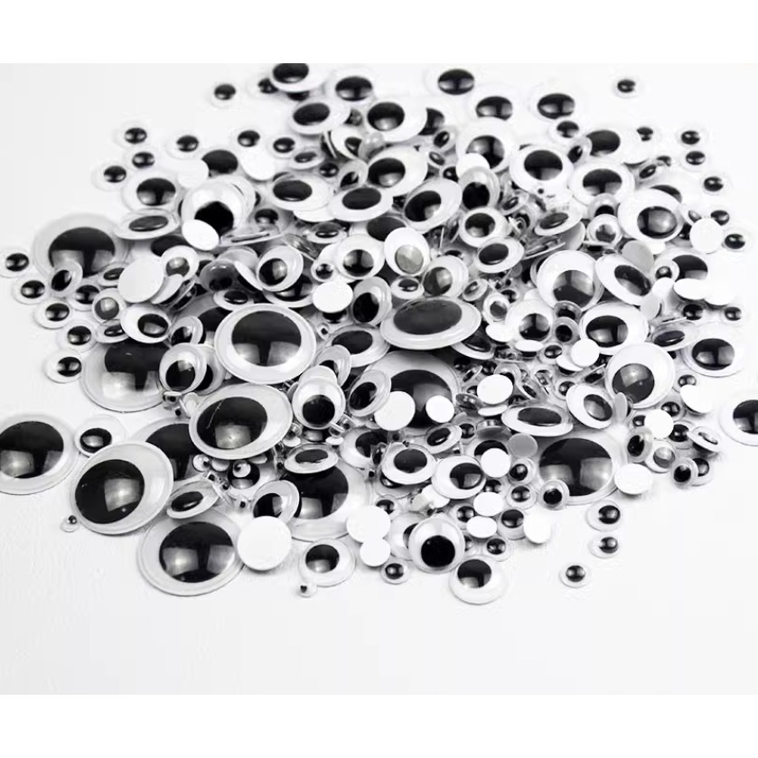 黑白／彩色活動眼睛素材(100顆)／① 必備基礎材料＿裝飾零散素材-細節圖3