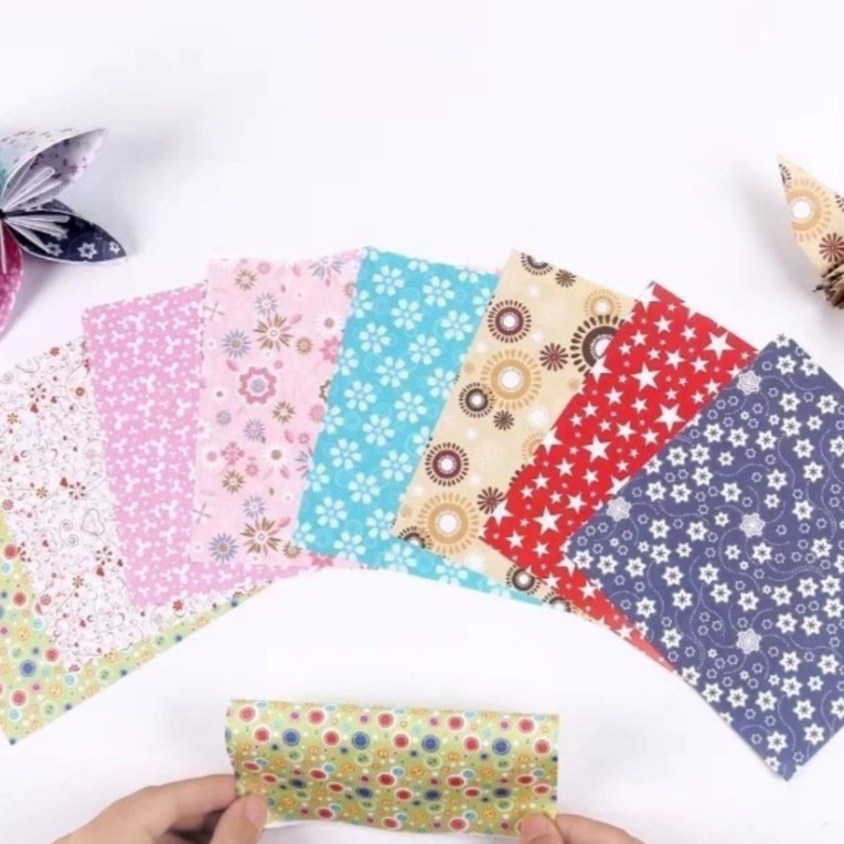 彩色花卉波點摺紙(72張)-細節圖4