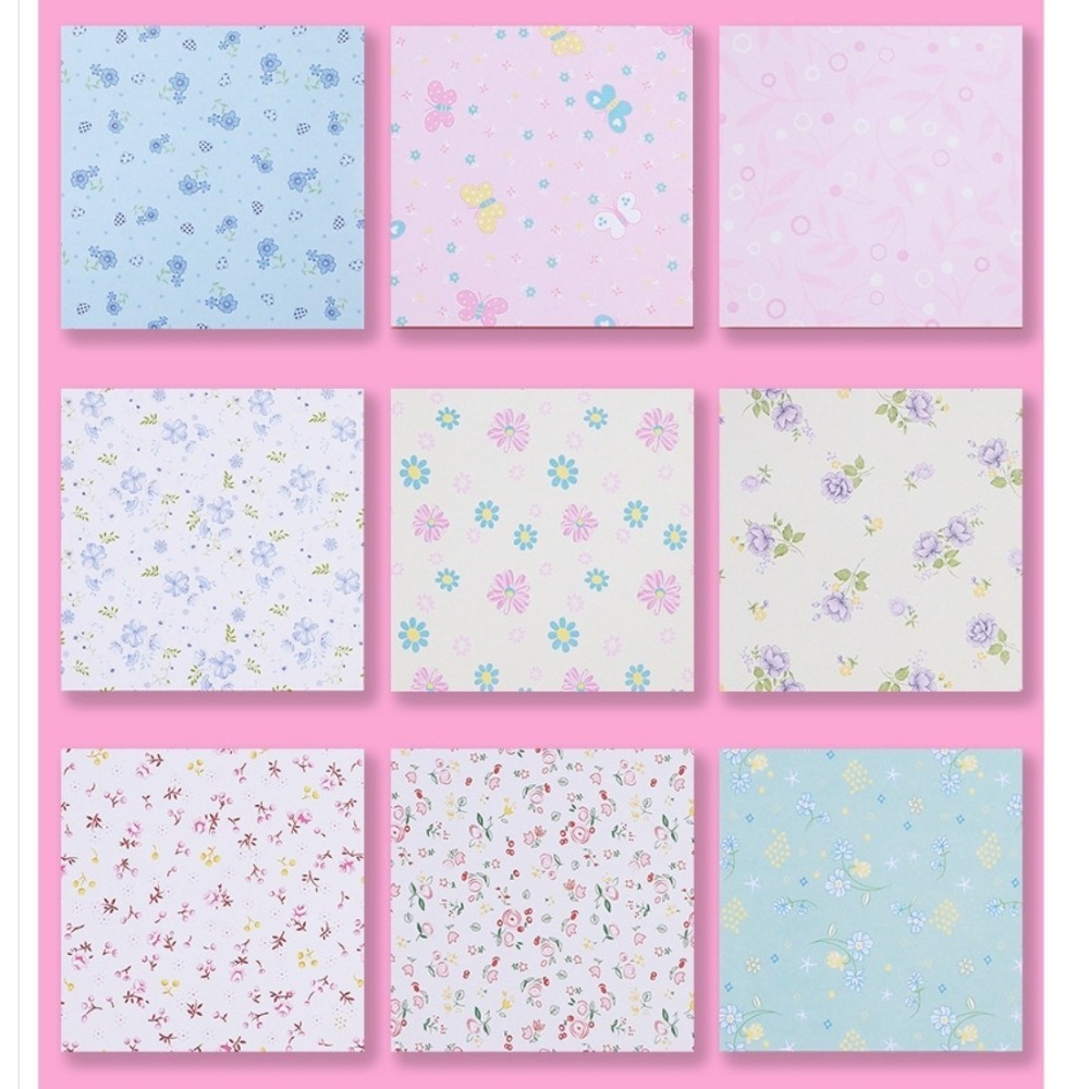 彩色花卉波點摺紙(72張)-規格圖9