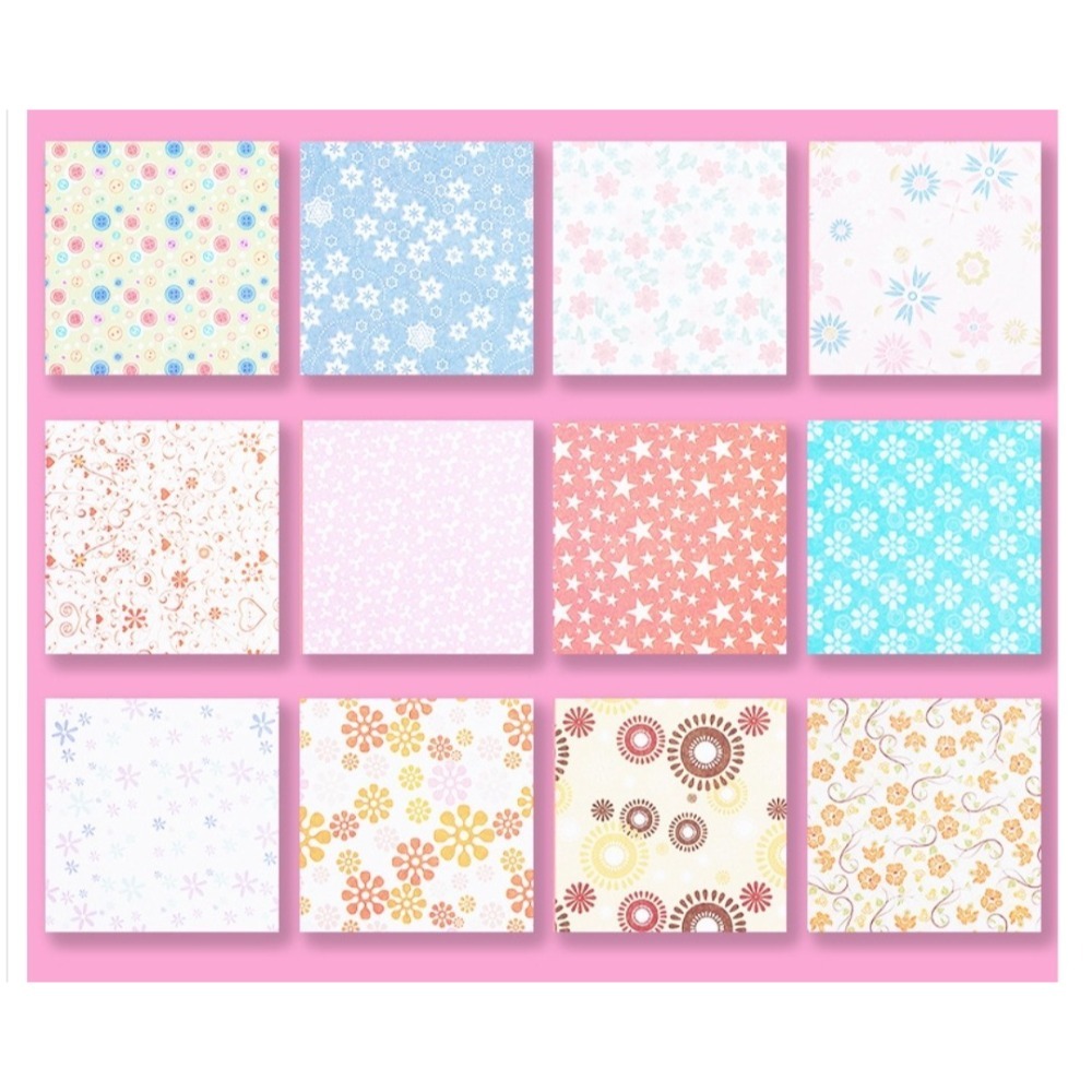 彩色花卉波點摺紙(72張)-規格圖9