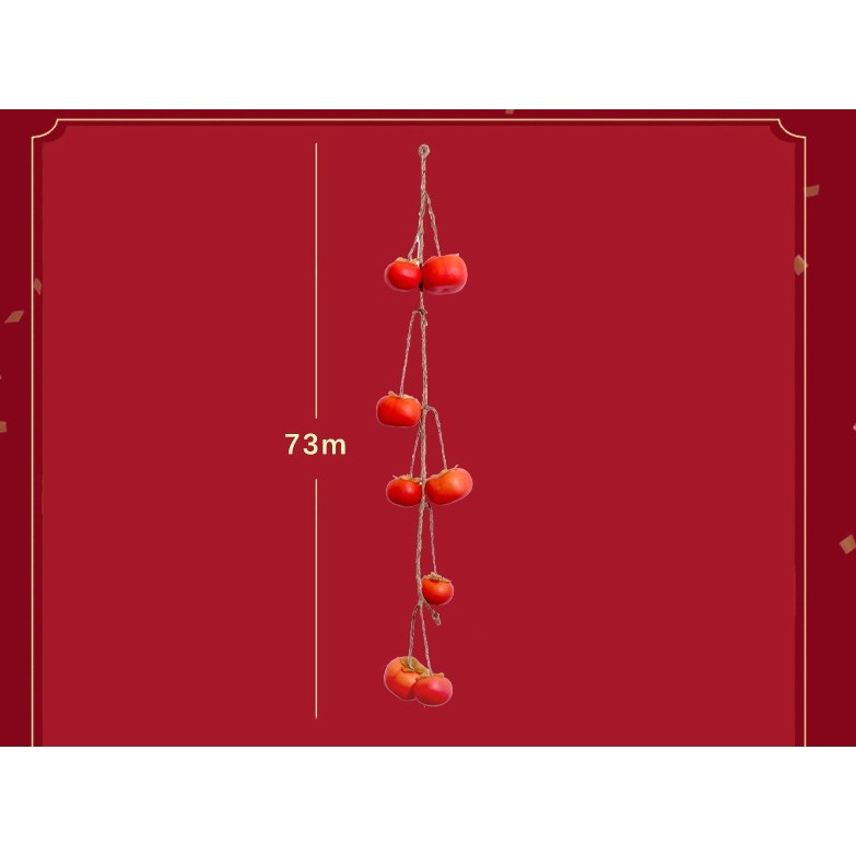 春節新年仿真杮子串心想杮成佈置品-細節圖3