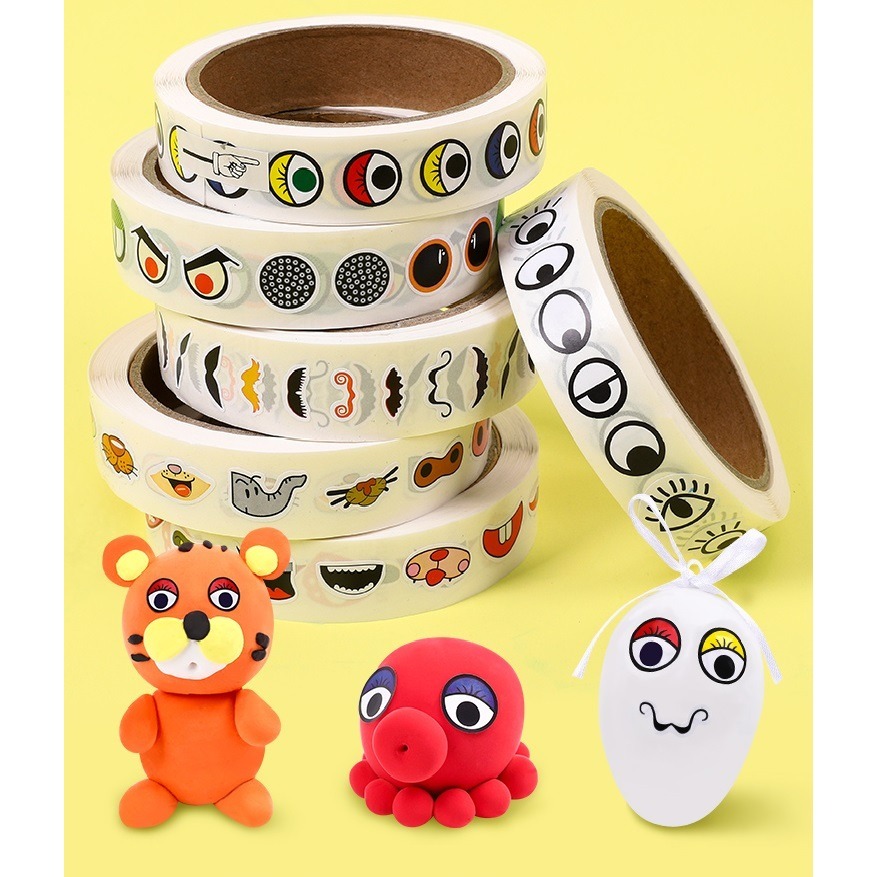 五官眼睛嘴巴鼻子鬍子造型貼紙(1000貼)-細節圖4