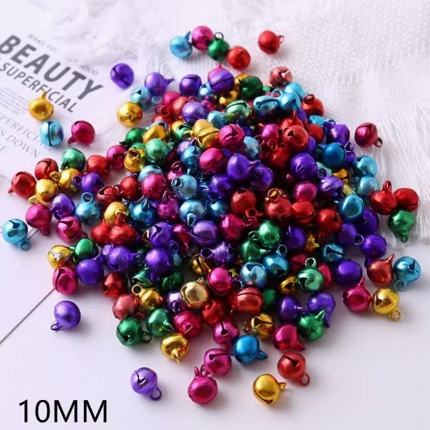 聖誕節彩色一字鈴鐺素材(50顆)-細節圖2