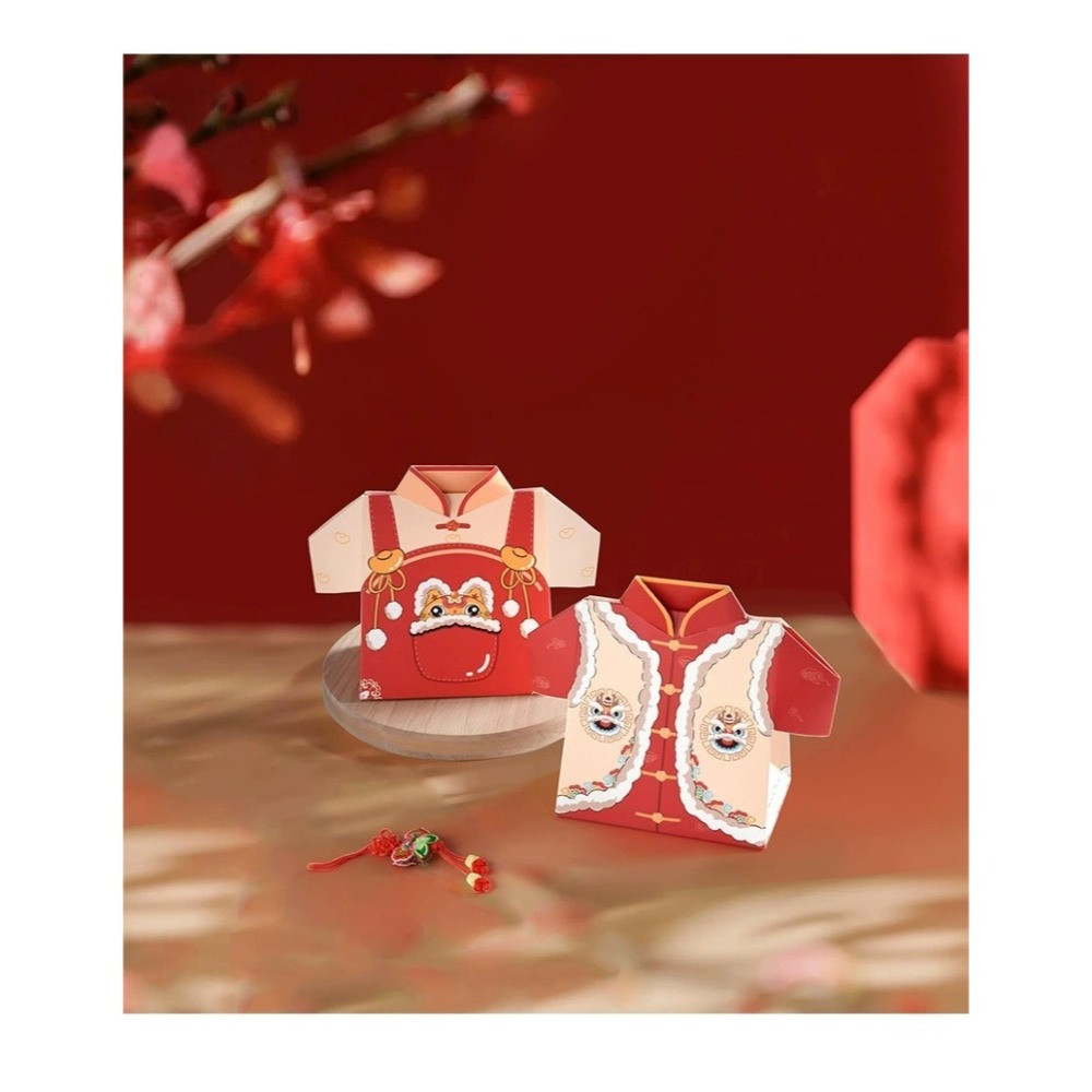 春節喜氣唐裝餅乾糖果盒(6個)-細節圖6