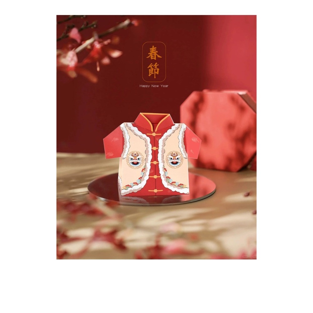 春節喜氣唐裝餅乾糖果盒(6個)-細節圖7
