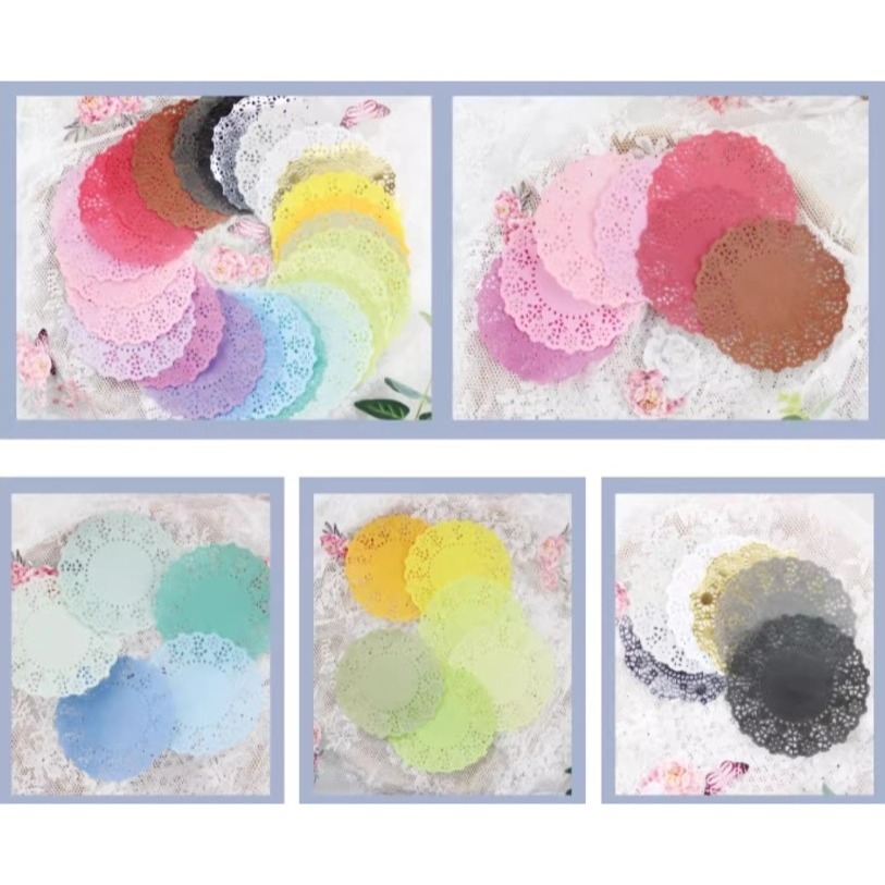 彩色蕾絲花邊紙(20張)-細節圖2