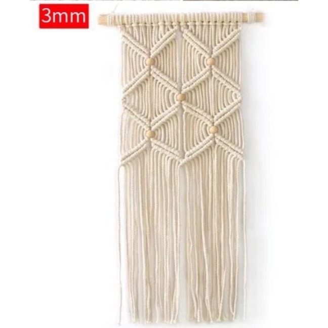 波西米亞手作掛毯編織棉繩吊牌绳白色線材(1~5mm)-細節圖9