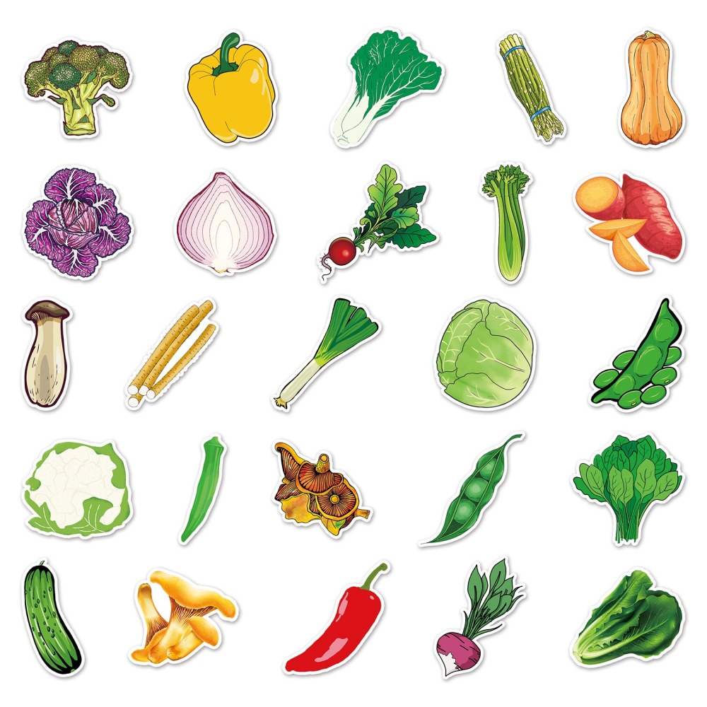 蔬菜主題防水貼紙 #591(50張)-細節圖4