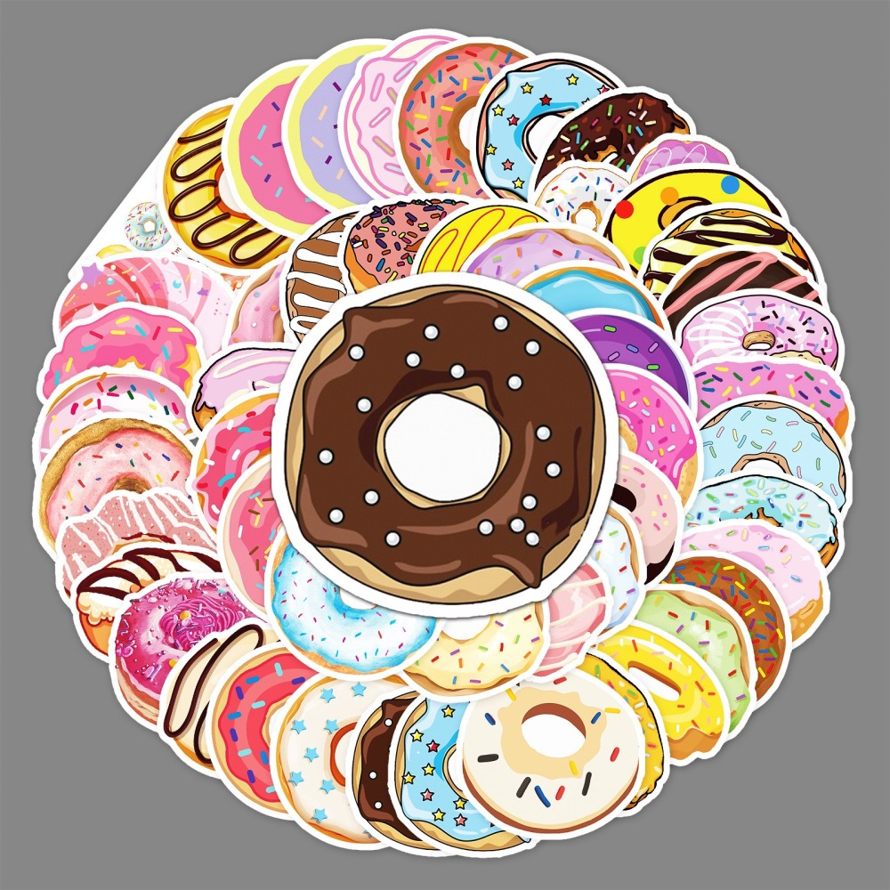 甜甜圈防水貼紙 #366(50張)-細節圖4