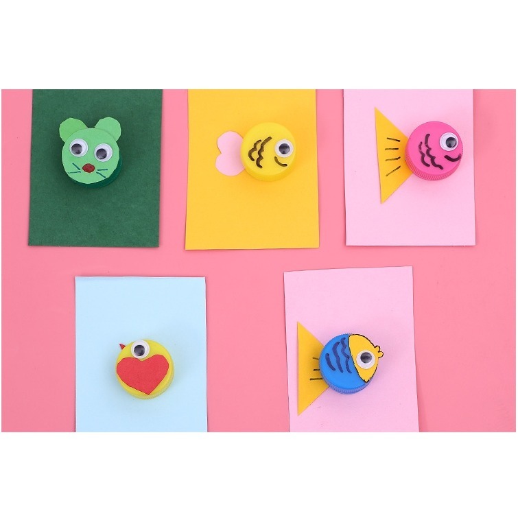 彩色寶特瓶蓋創作素材(100個)-細節圖5