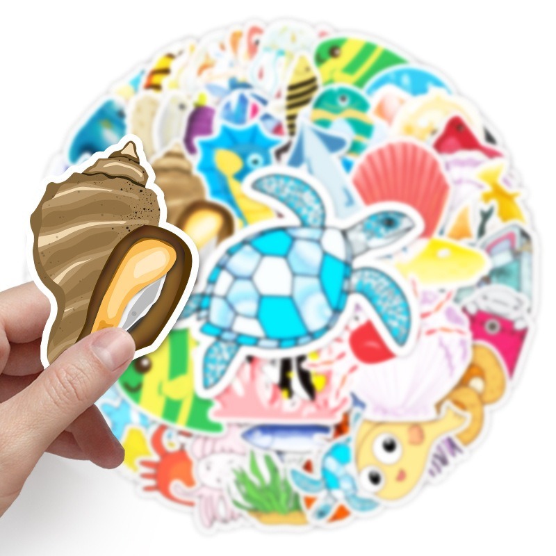 海洋動物防水貼紙 #153(100張)-細節圖2