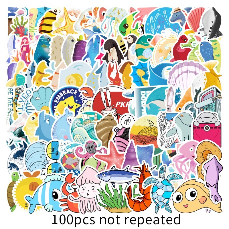 海洋動物防水貼紙 #153(100張)-細節圖7