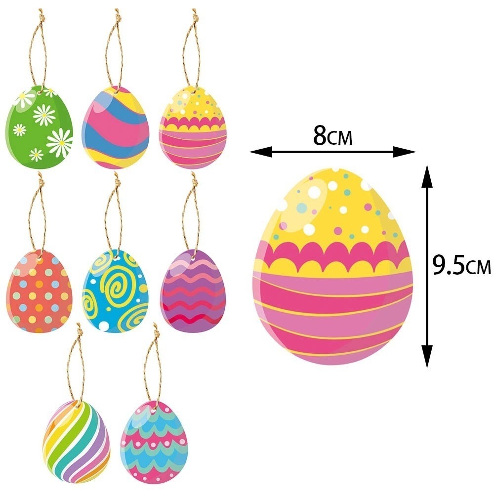 復活節紙質彩蛋掛飾(16卡)-細節圖2