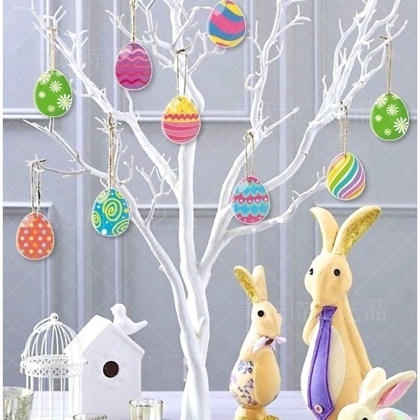 復活節紙質彩蛋掛飾(16卡)-細節圖3