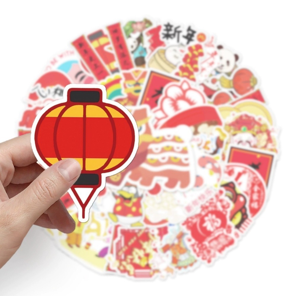 春節新年塗鴉主題防水貼紙#479(50張)-細節圖9
