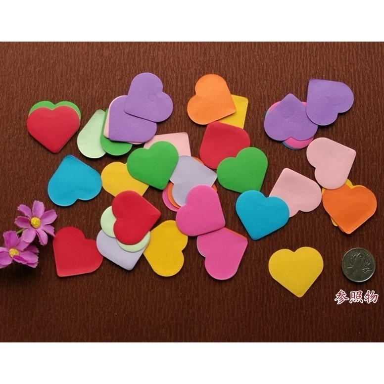 彩色星星/愛心/圓形造型貼片紙卡10色(60張)-細節圖3