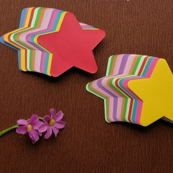 彩色星星/愛心/圓形造型貼片紙卡10色(60張)-細節圖7
