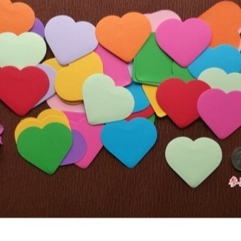 彩色星星/愛心/圓形造型貼片紙卡10色(60張)-細節圖10