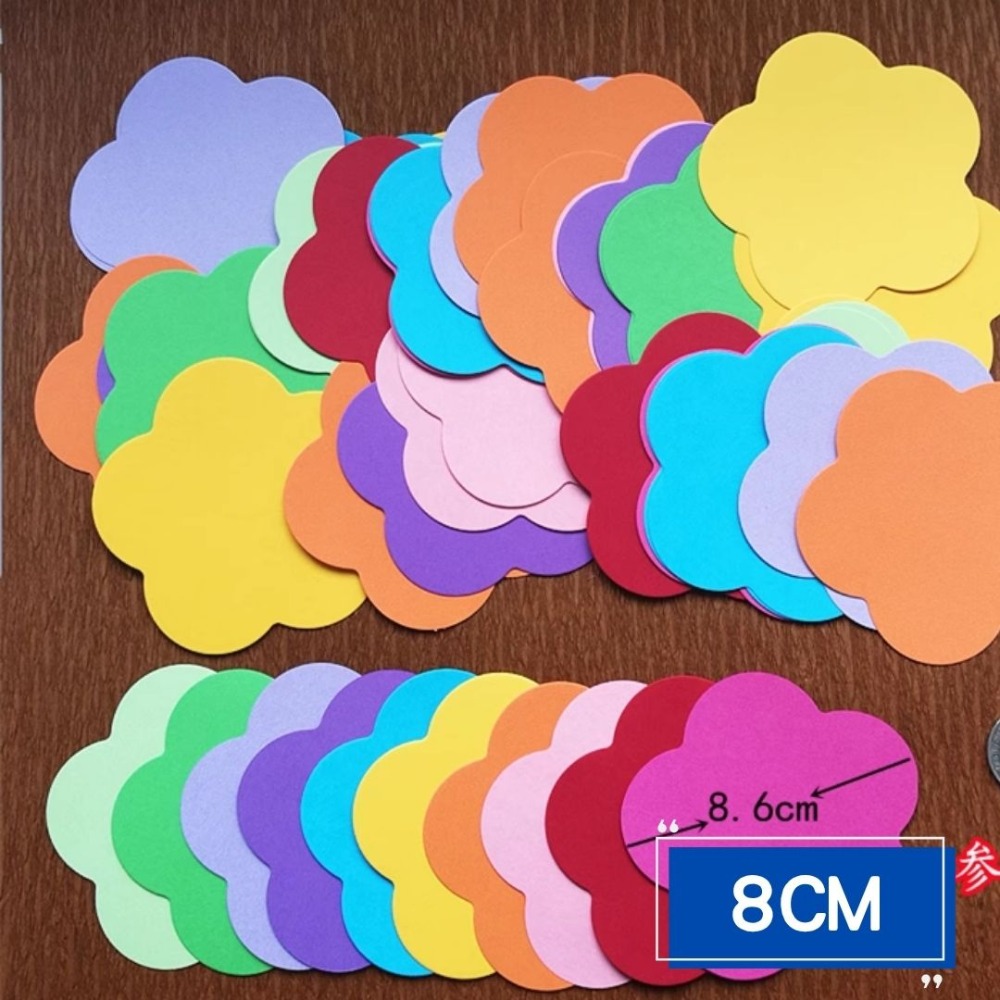 彩色星星/愛心/圓形造型貼片紙卡10色(60張)-規格圖10