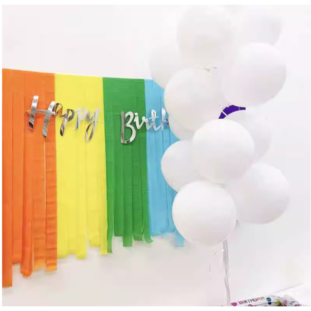 皺紋紙裝飾彩飄佈置拉旗特殊紙(6色)-細節圖9