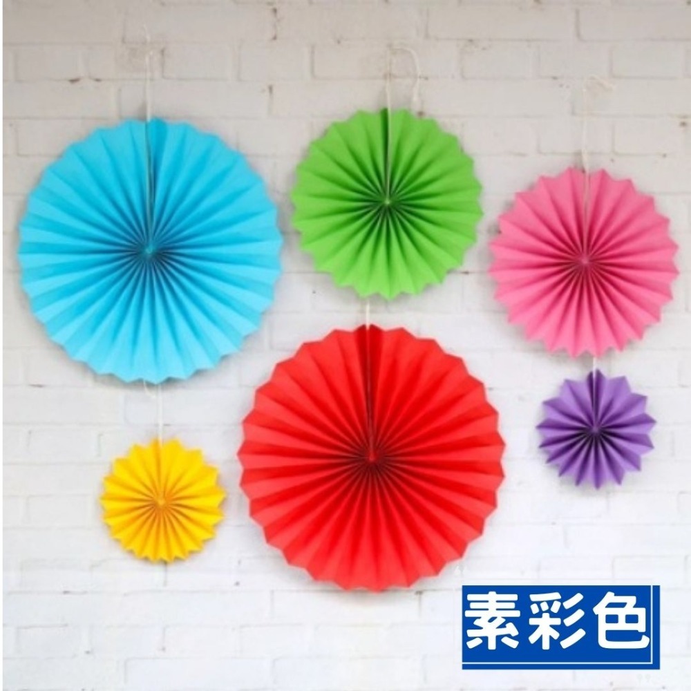 紙扇花節慶環境裝飾生日佈置品(6朵)-規格圖2