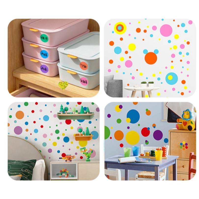 圓點波點彩色貼紙大小尺寸(10色)-細節圖2