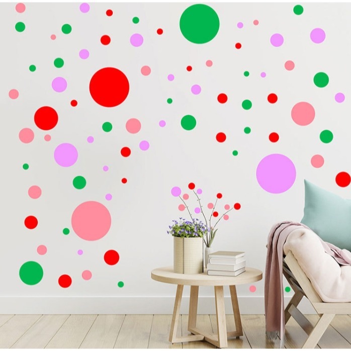 圓點波點彩色貼紙大小尺寸(10色)-細節圖3