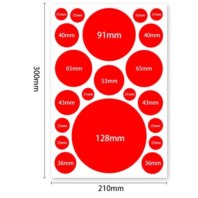 圓點波點彩色貼紙大小尺寸(10色)-細節圖4