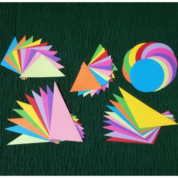 彩色幾何圖形造型貼片紙卡(90張)-細節圖3