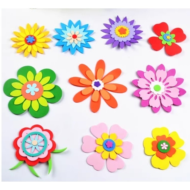 泡棉多層大花朵造型泡棉貼片（無背膠）(10朵)_創作零散材料／① 必備基礎材料＿ 貼紙／貼片／黏貼材料-細節圖5