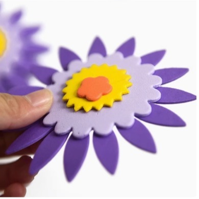 泡棉多層大花朵造型泡棉貼片（無背膠）(10朵)-細節圖4