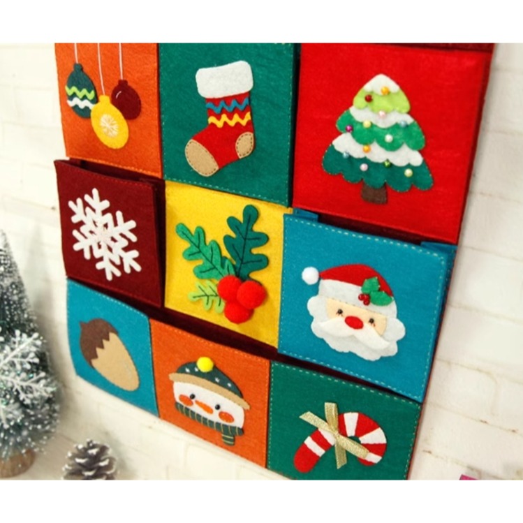 聖誕節12格收納袋（免裁剪材料包）-細節圖2