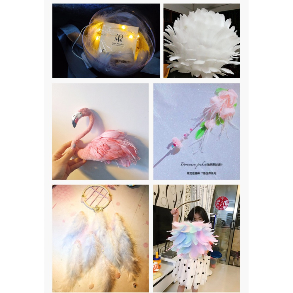 馬卡龍色補夢網中飄羽毛 (100支)-細節圖5