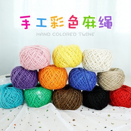 手工彩色麻繩線材-細節圖6